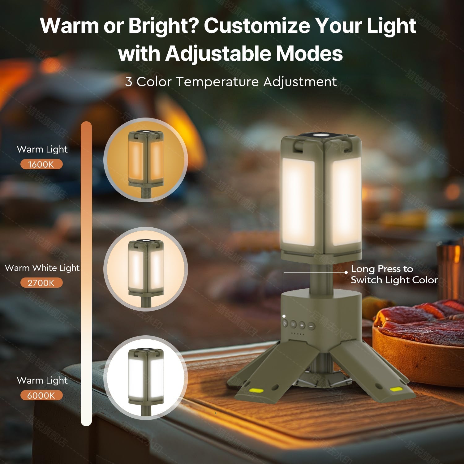 Telescopic Light for Camping - 4800 Lumens Brightness