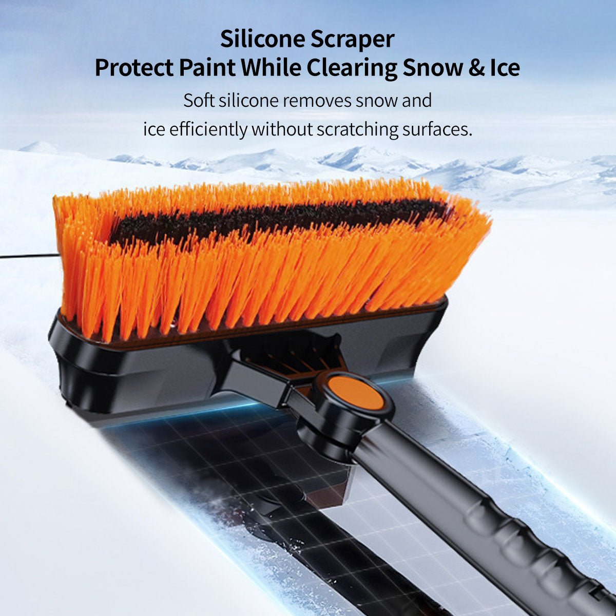 Multi-Function Snow Shovel and Ice Scraper for Cars