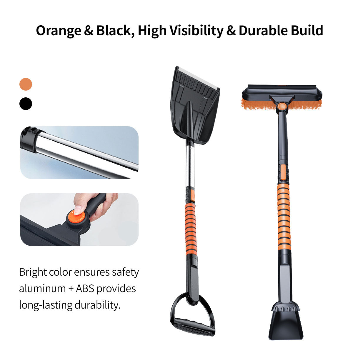 Multi-Function Snow Shovel and Ice Scraper for Cars