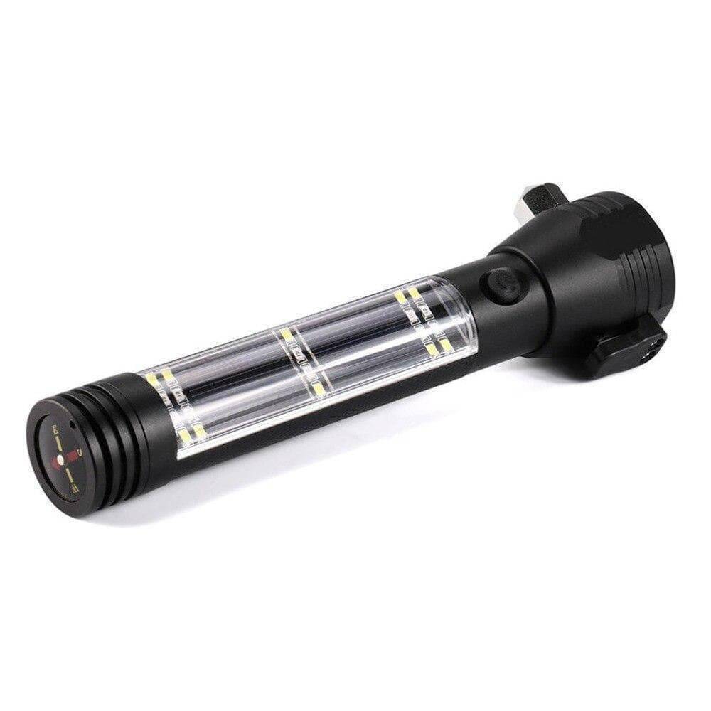 LED Emergency Flashlight with Solar Power - 6 Functions