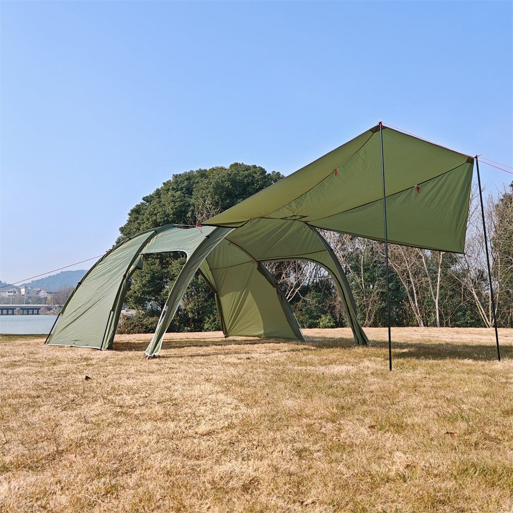 Tunnel Tent for 6 People with Canopy for Camping