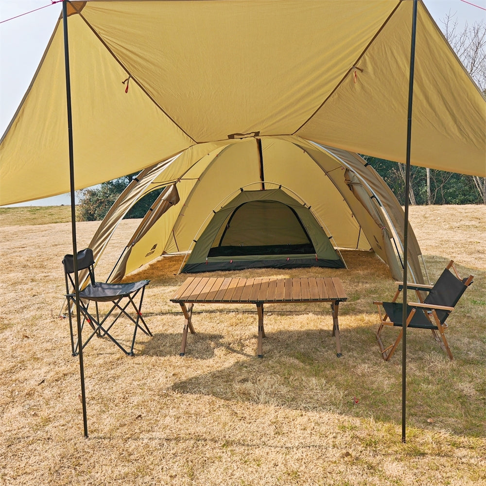 Tunnel Tent for 6 People with Canopy for Camping