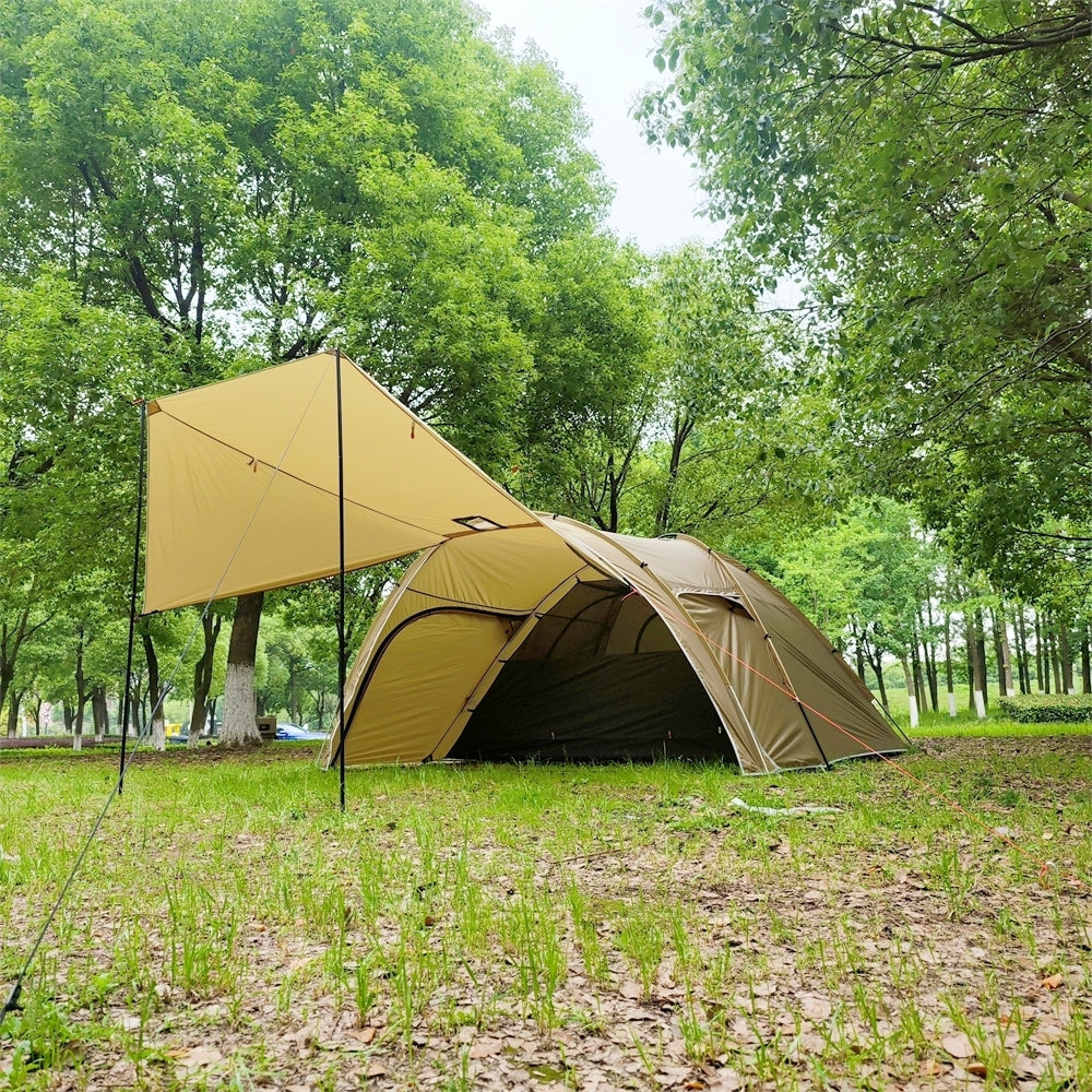 Tunnel Tent for 6 People with Canopy for Camping
