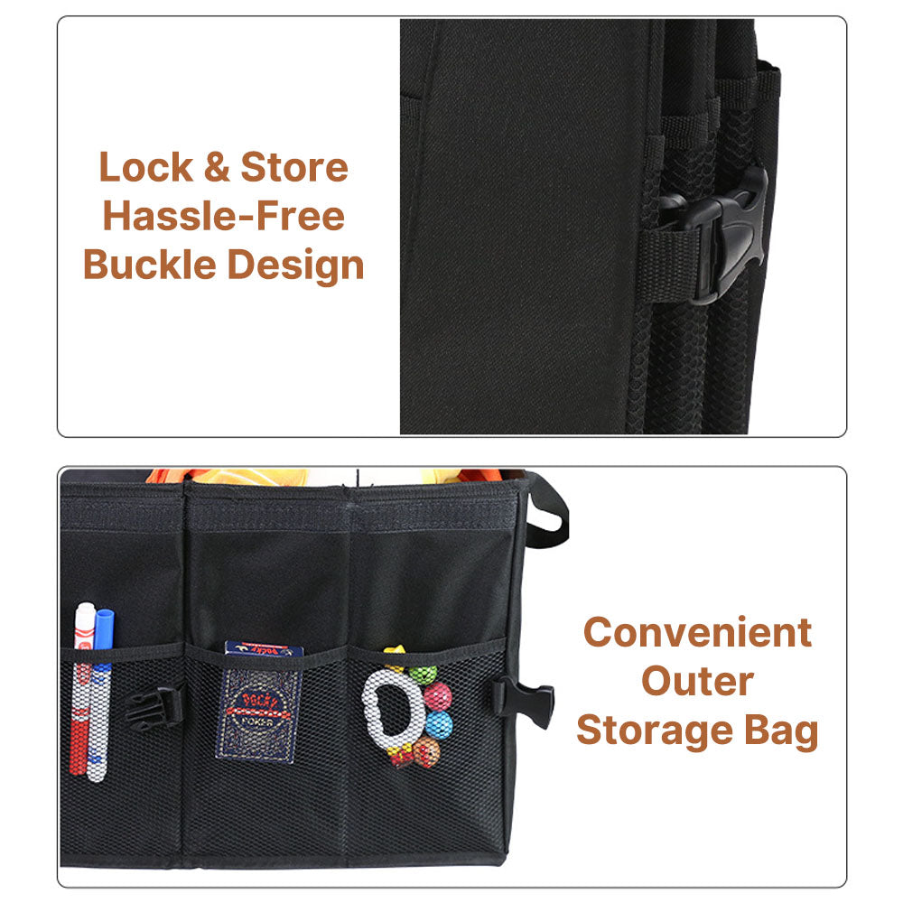 Car Trunk Organizer with Lid – 60L Collapsible Storage Solution
