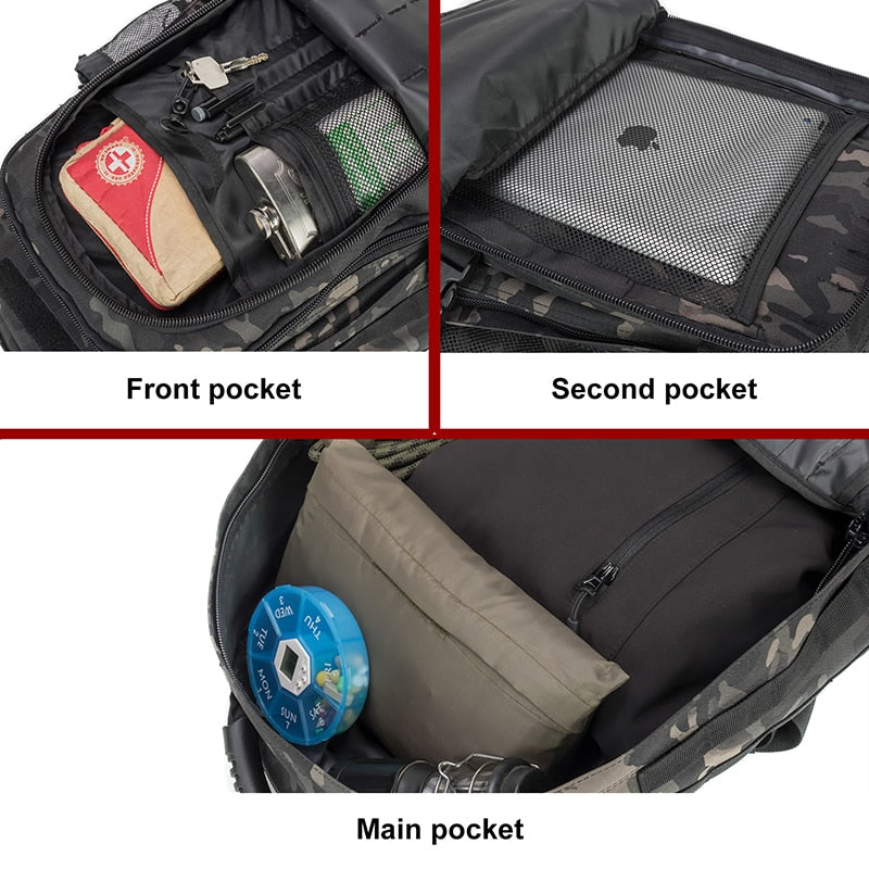 Expandable 60L Tactical Backpack for Outdoor Adventures