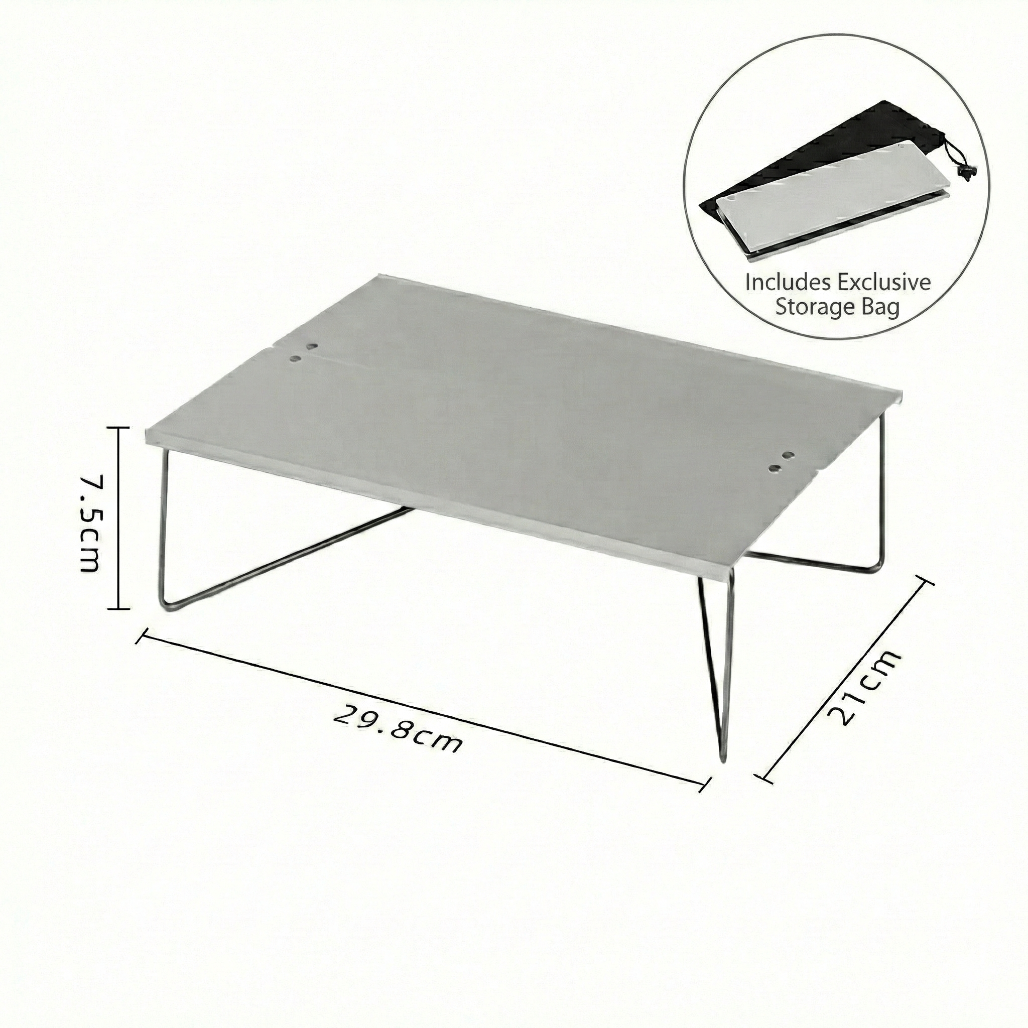 Portable Folding Camping Table in A4 Size – Aluminum Construction