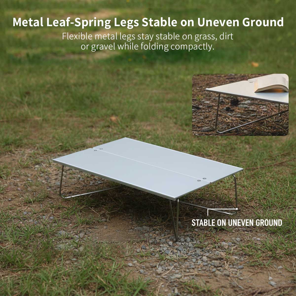 Portable Folding Camping Table in A4 Size – Aluminum Construction