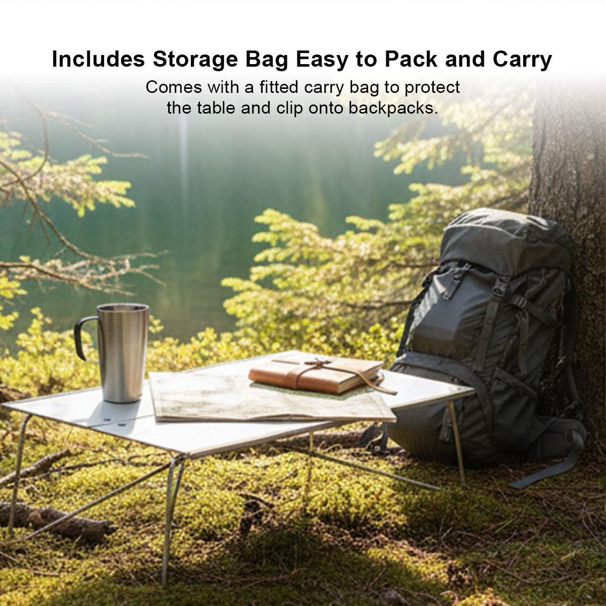 Portable Folding Camping Table in A4 Size – Aluminum Construction