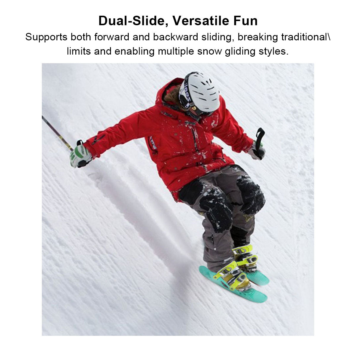 Compact Snow Skates for Adults and Children - Mini Skiing Gear