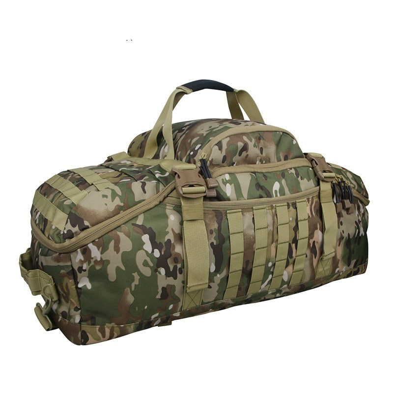 Waterproof Military Duffel Backpack - 3-in-1 Travel Gym Bag