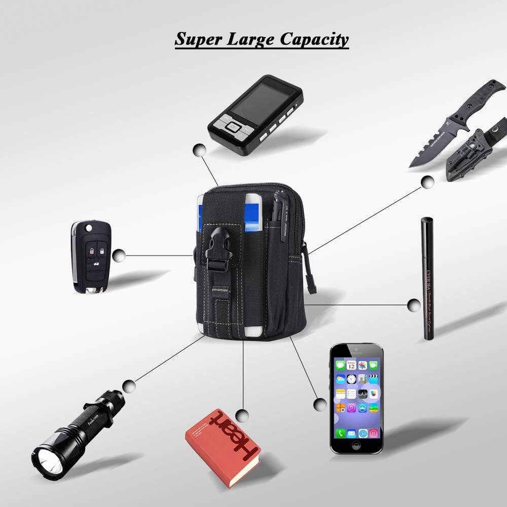 Military Utility Bag - EDC Belt Pouch with MOLLE System