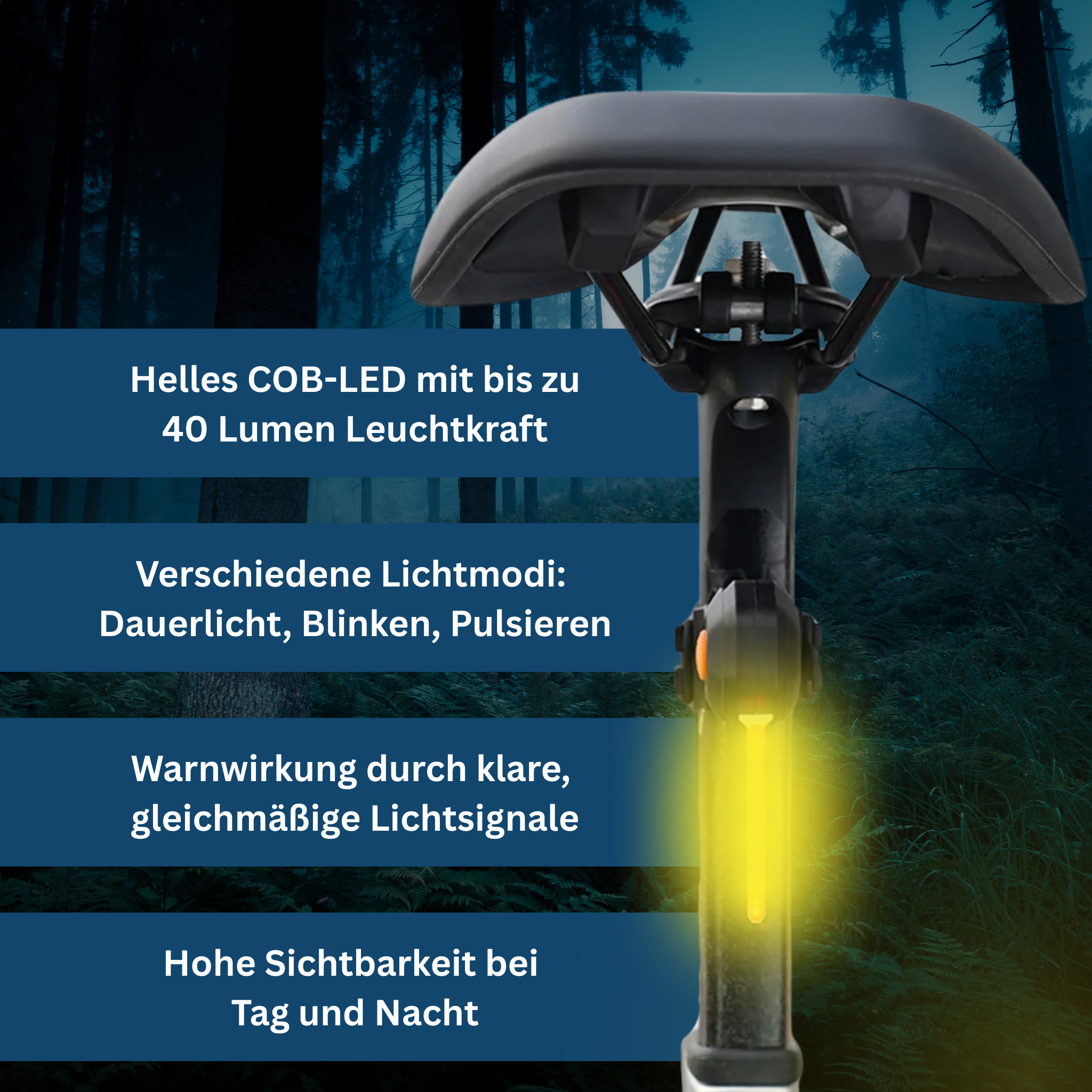 LED Bicycle Tail Light for Enhanced Visibility