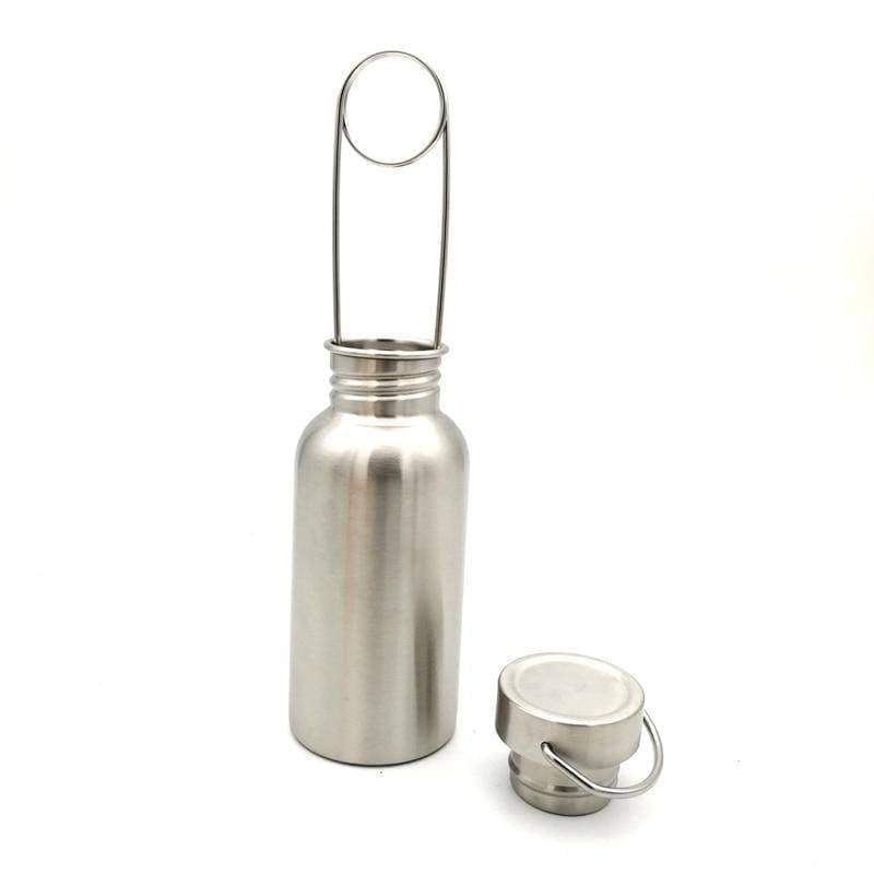 Bushcraft Water Bottle with Wide Mouth - Stainless Steel