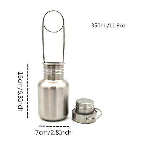 Bushcraft Water Bottle with Wide Mouth - Stainless Steel