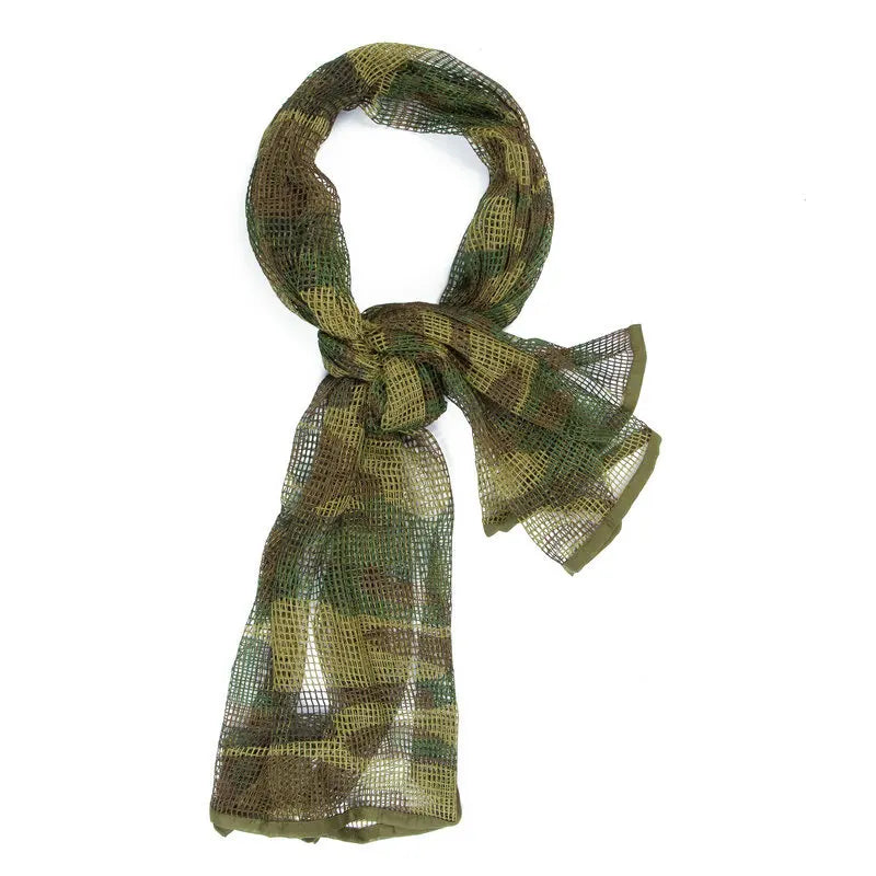 Tactical Mesh Scarf in Camouflage for Outdoor Use