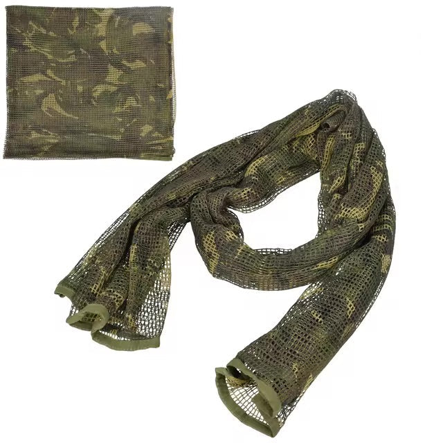 Tactical Mesh Scarf in Camouflage for Outdoor Use