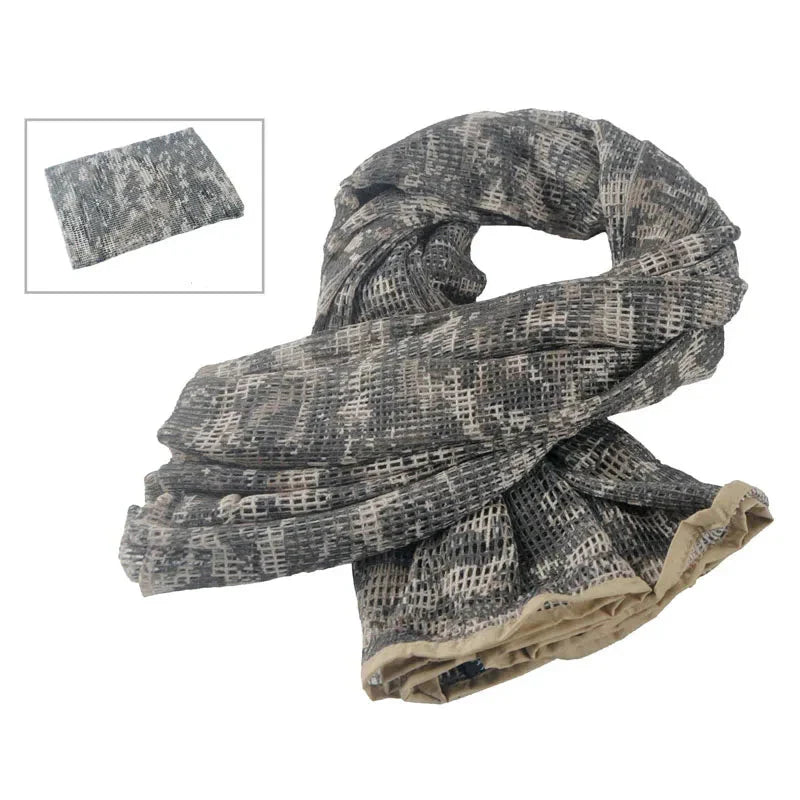 Tactical Mesh Scarf in Camouflage for Outdoor Use