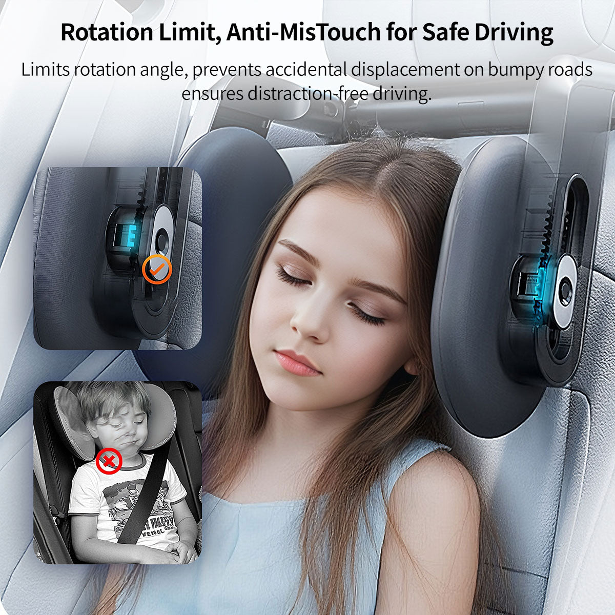 Neck Support Pillow for Car Headrests