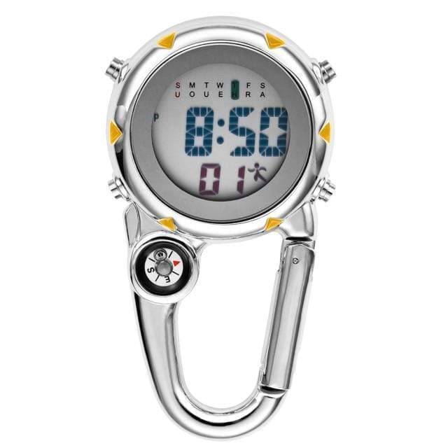 Quartz Pocket Watch with Clip-On Carabiner Attachment