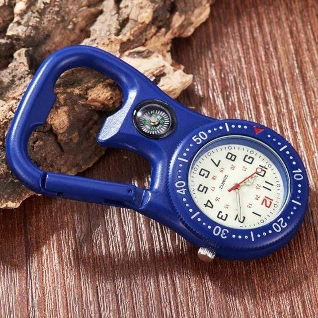 Quartz Pocket Watch with Clip-On Carabiner Attachment