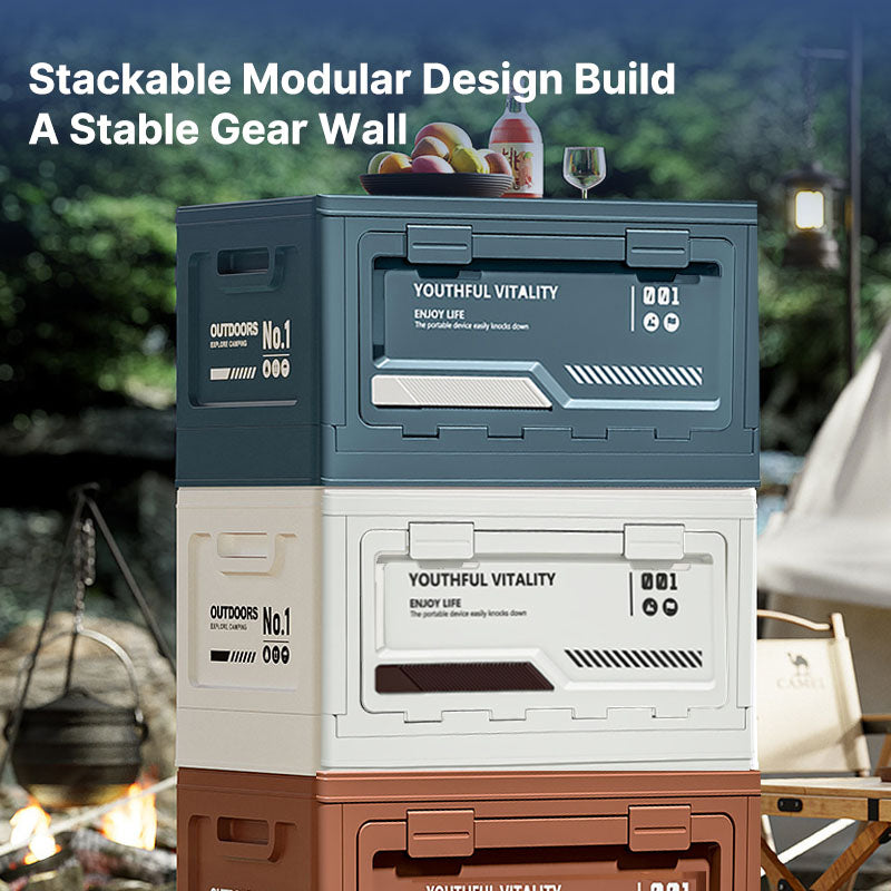 Portable Storage Container for Camping with Foldable Table