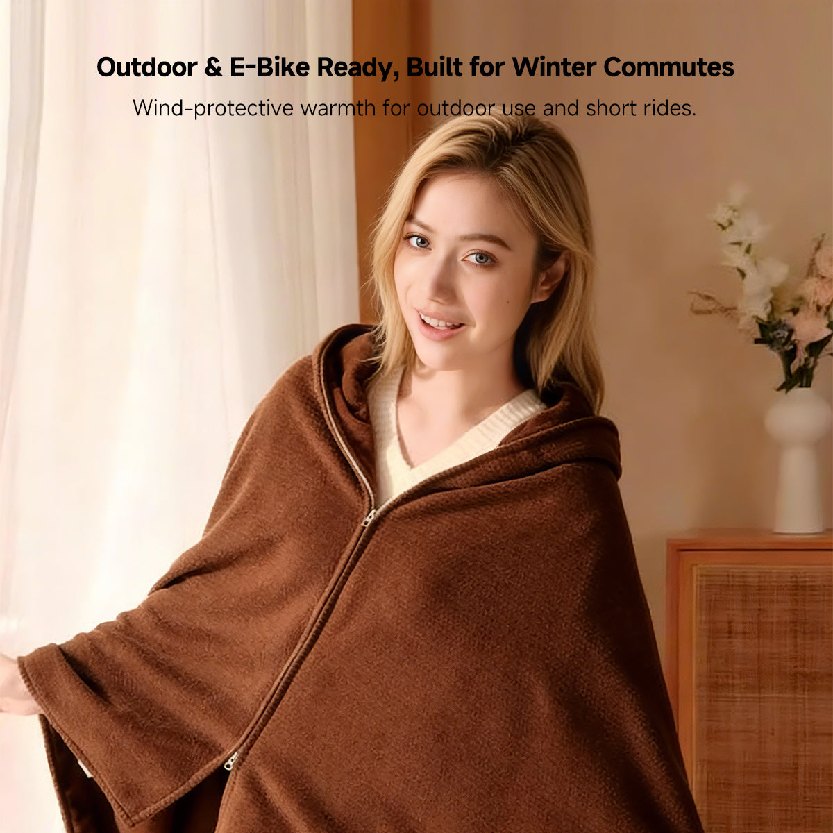 Heating Shawl with Graphene – Cordless Design
