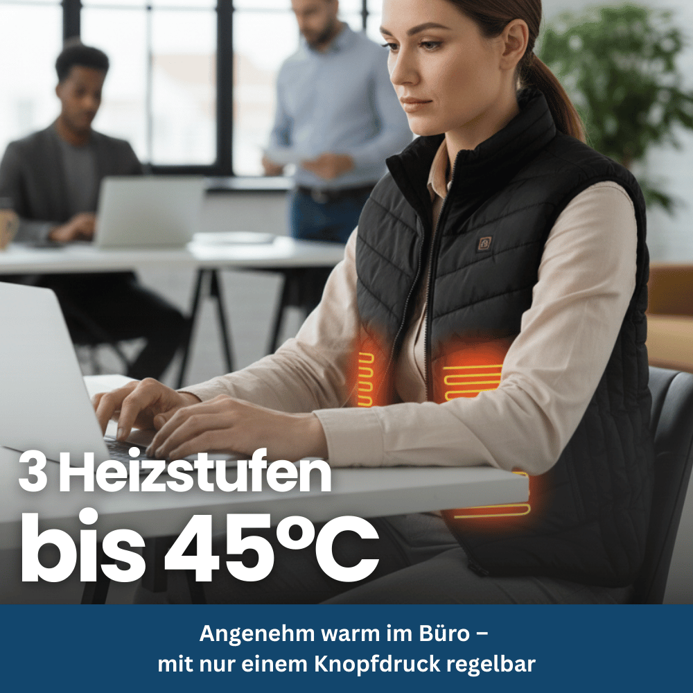 Heated Vest with 9 Heating Zones for Core Comfort
