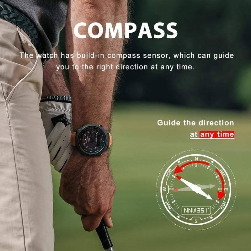 Outdoor Expedition Watch with Digital Solar Compass