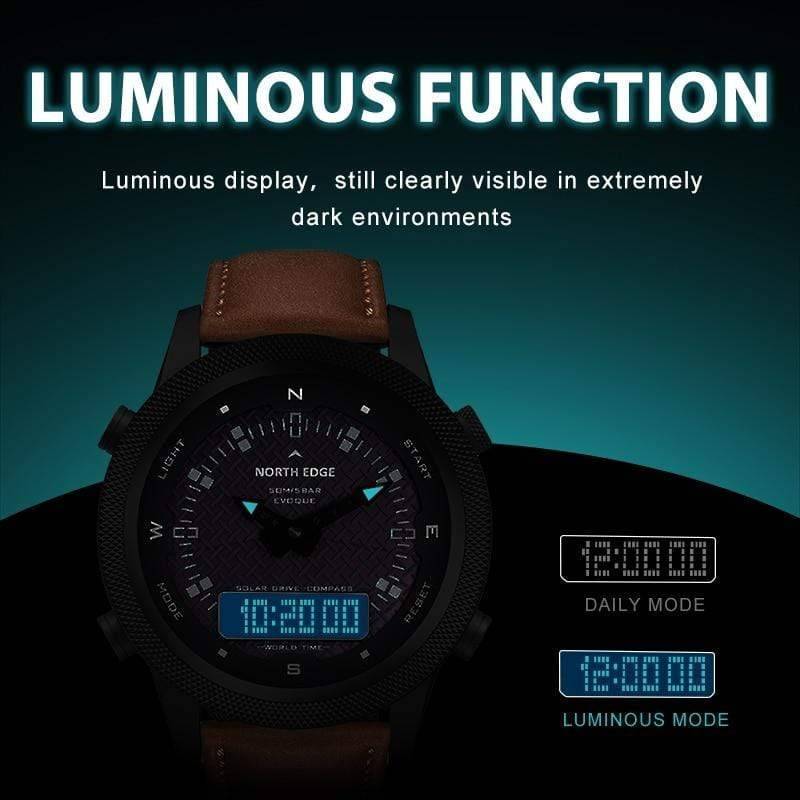 Outdoor Expedition Watch with Digital Solar Compass
