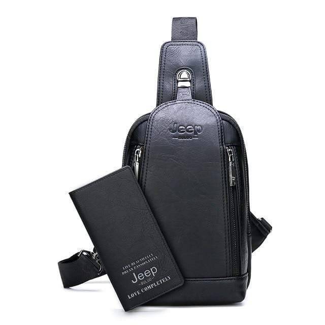Travel and Hiking Sling Bag Made of Sturdy Leather