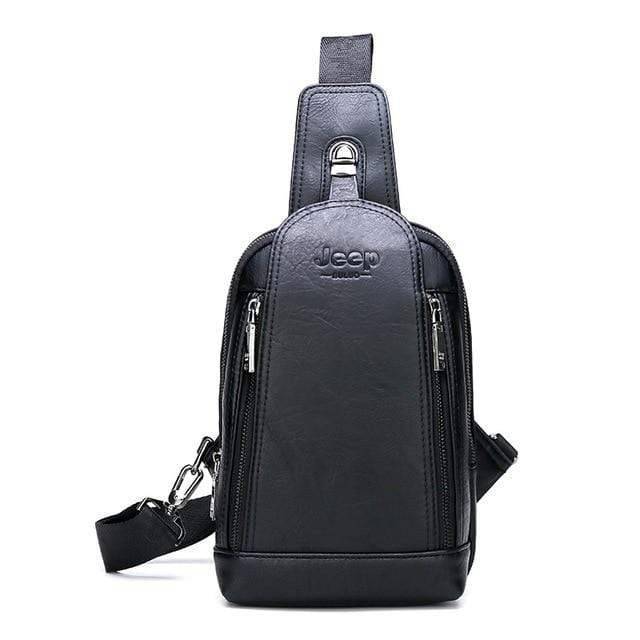 Travel and Hiking Sling Bag Made of Sturdy Leather