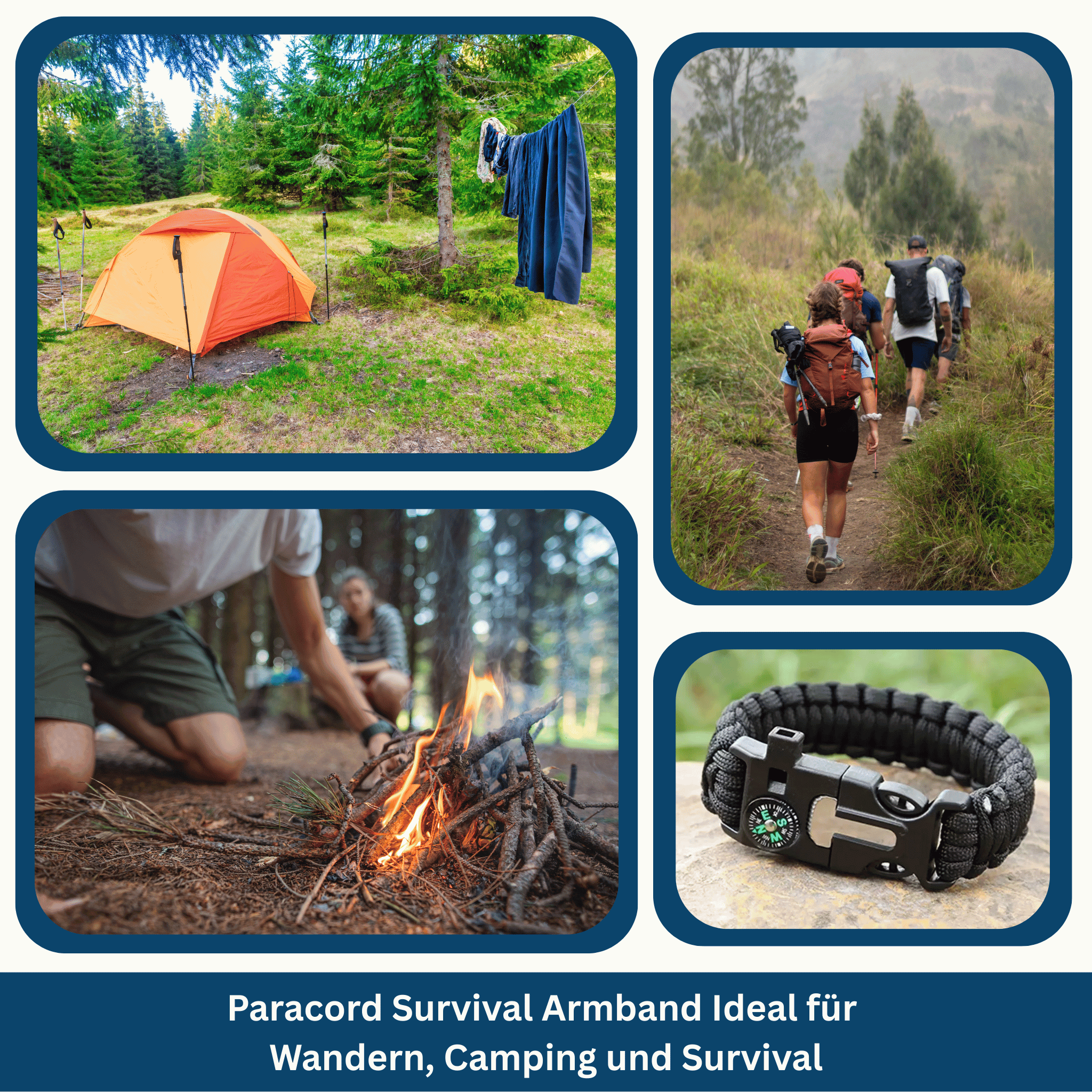 Survival Bracelet with Paracord for Emergency Preparedness