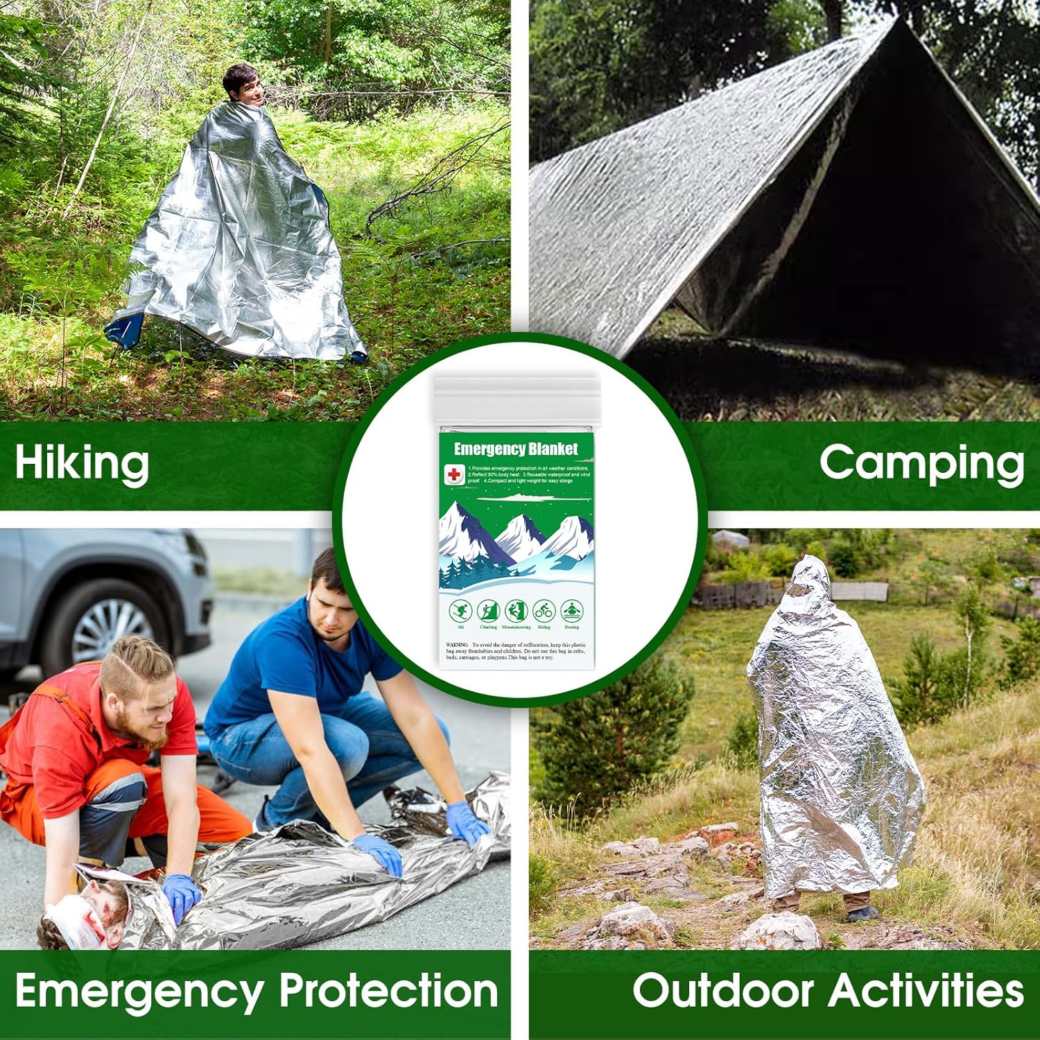 Survival Waterproof Space Blanket - Thermal Mylar Emergency Gear