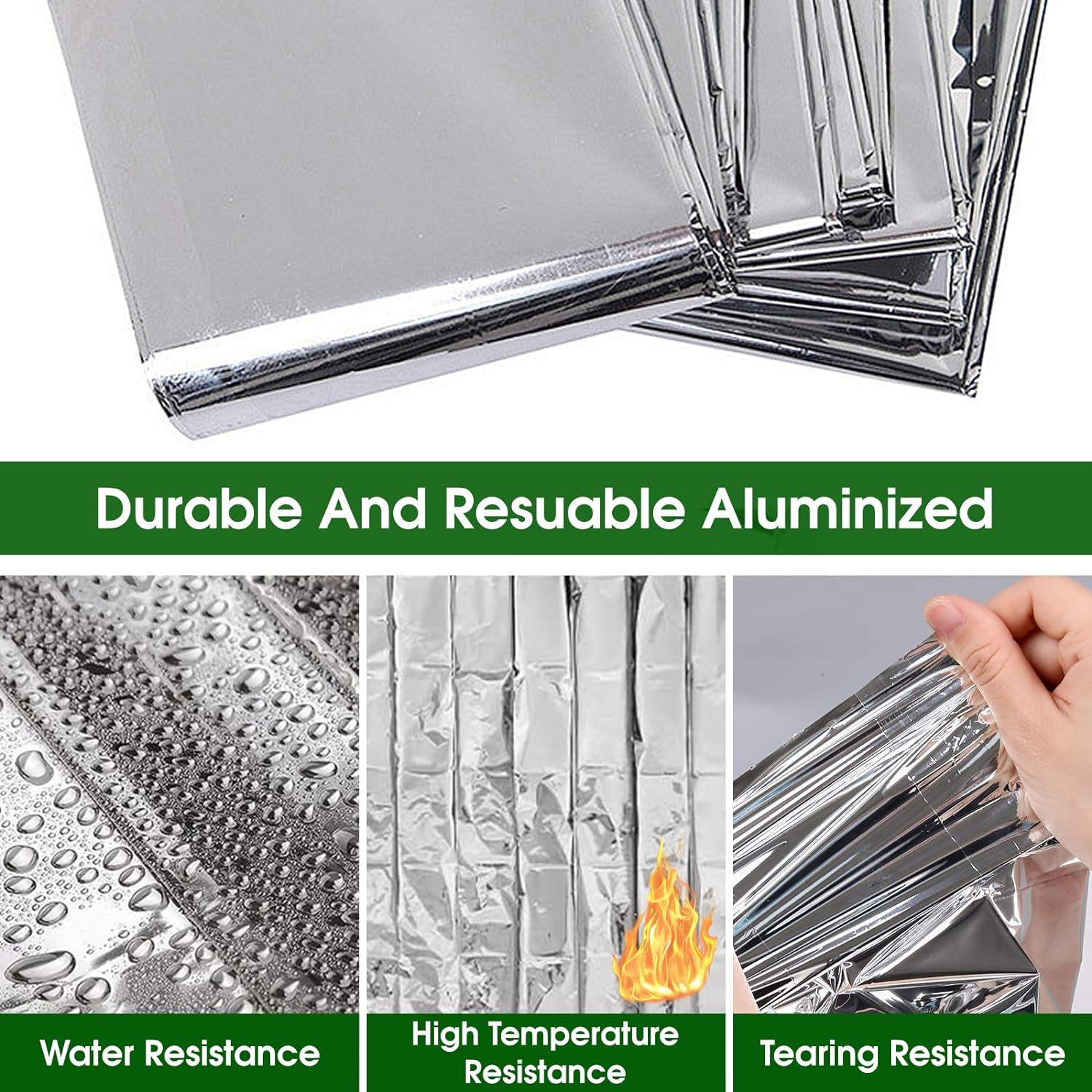 Survival Waterproof Space Blanket - Thermal Mylar Emergency Gear