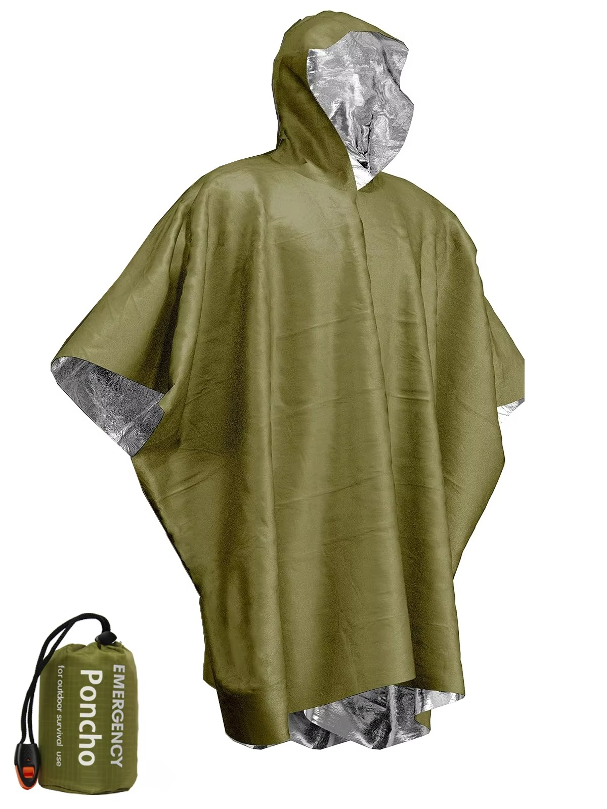 Thermal Rain Poncho for Emergencies