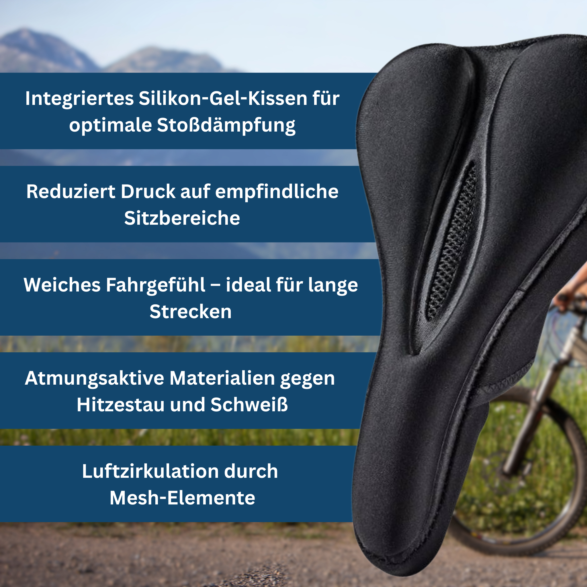 Comfortable Bicycle Seat Cushion for Ergonomic Support