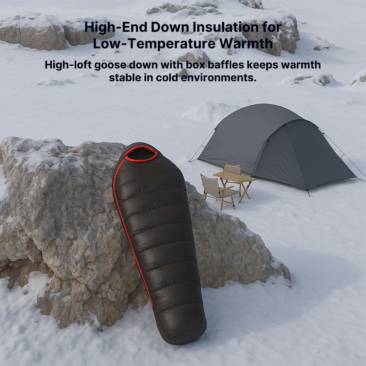 Down Mummy Sleeping Bag for Extreme Weather Conditions