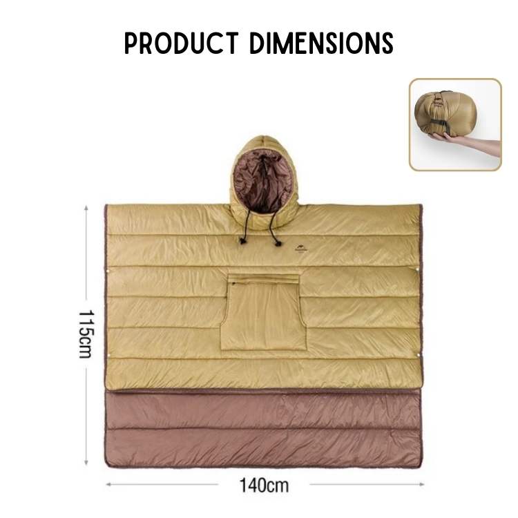 Outdoor Poncho with Fleece Lining
