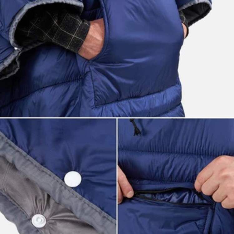 Outdoor Poncho with Fleece Lining