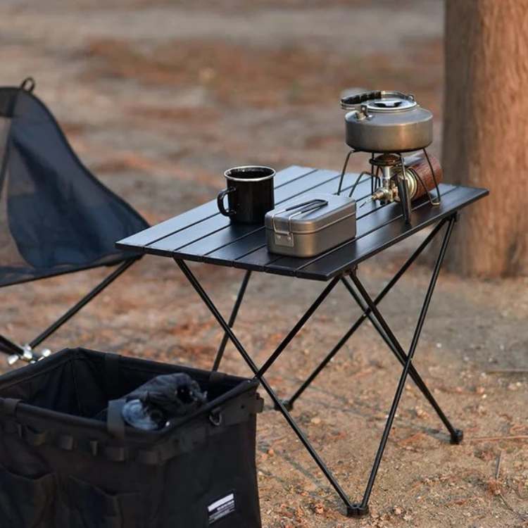 Portable Camping Table with Storage – Folding Design