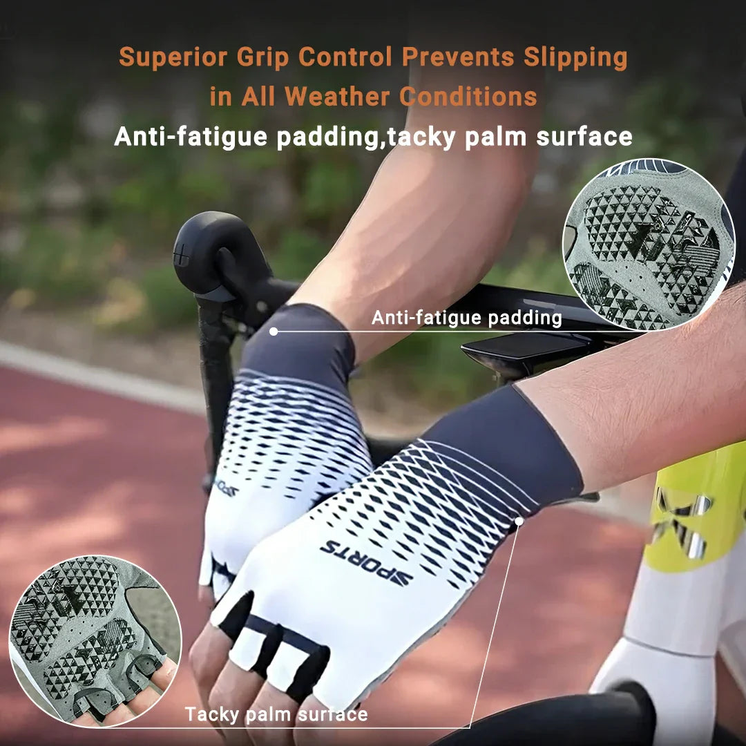 Shock-Absorbing Half-Finger Gloves for Cycling