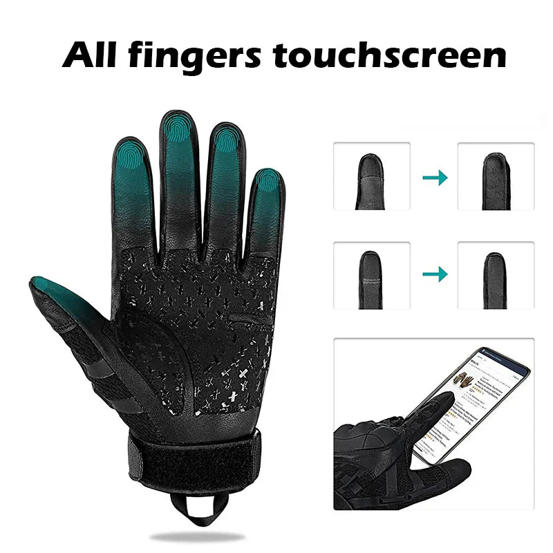 Tactical Gloves with Hard Knuckles for Outdoor Use