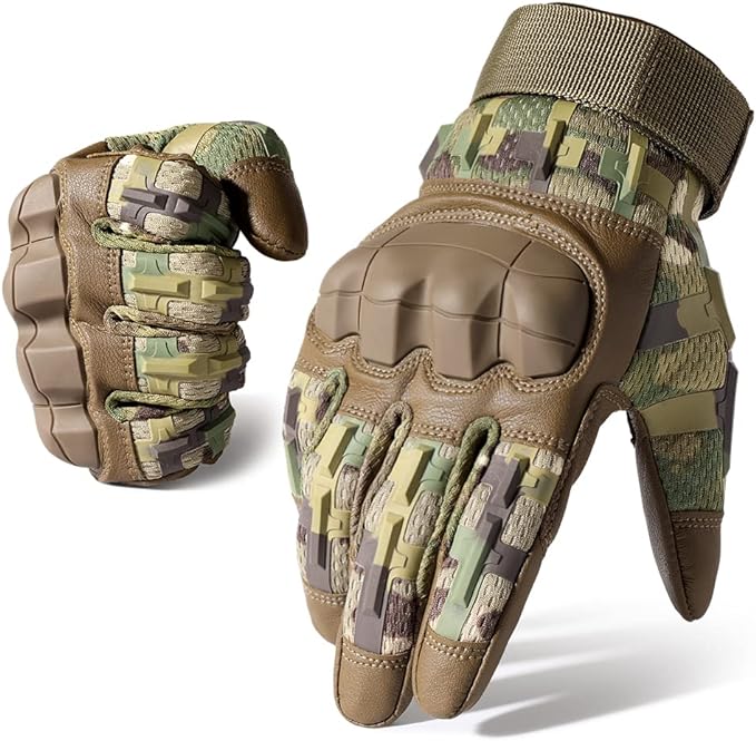 Tactical Gloves with Hard Knuckles for Outdoor Use