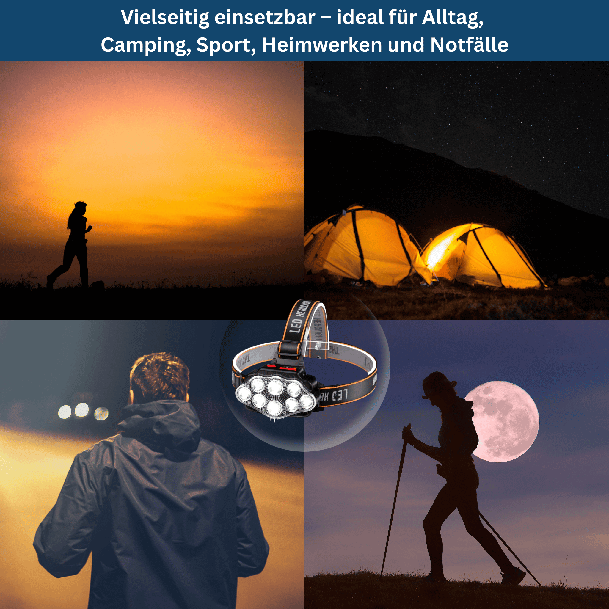 Night Activity Headlamp with LED Lighting