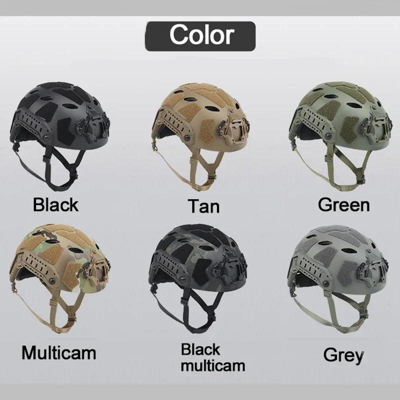 Tactical Helmet with Side Rails and NVG Mount – Lightweight Design