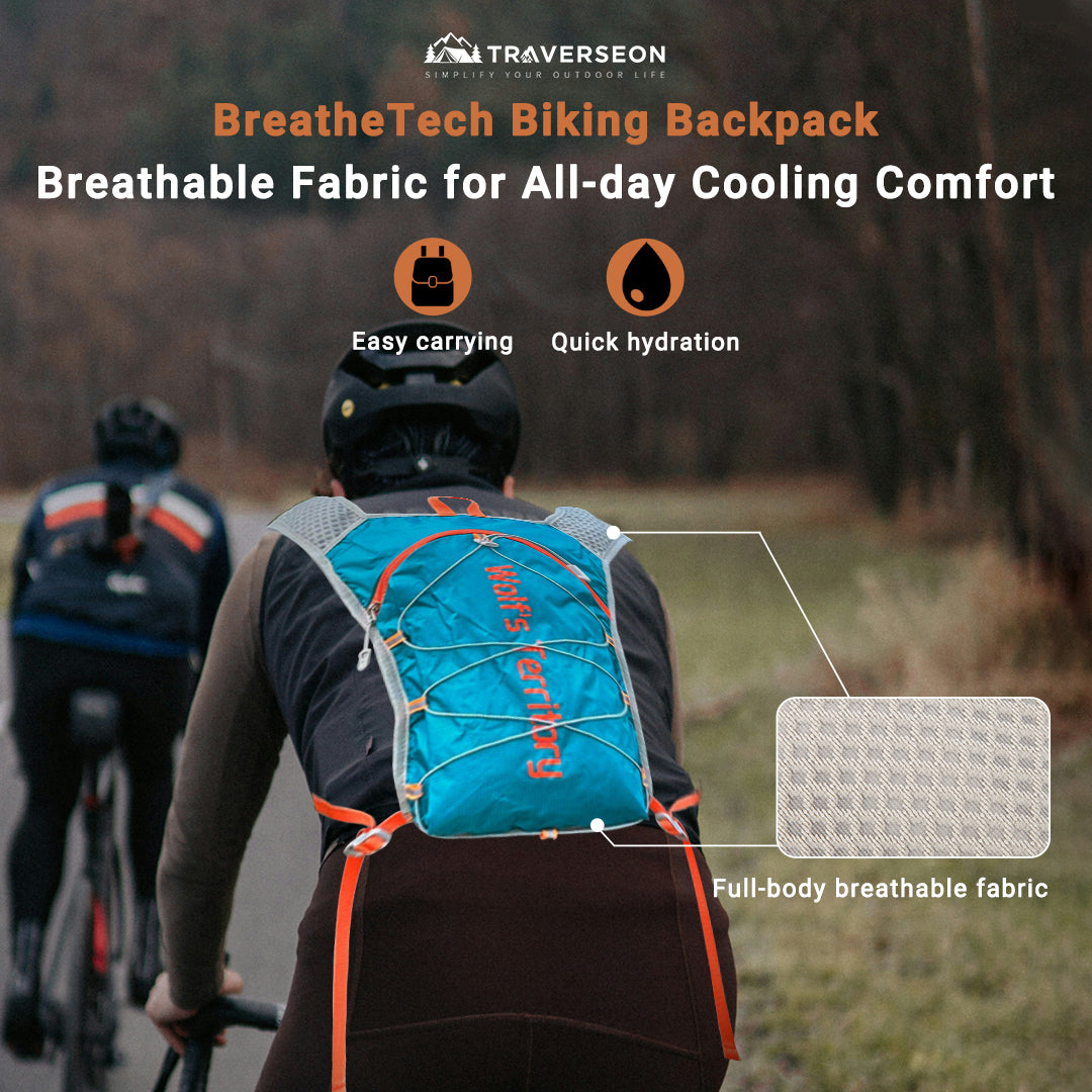 Lightweight Cycling and Hiking Backpack with Breathable Fabric