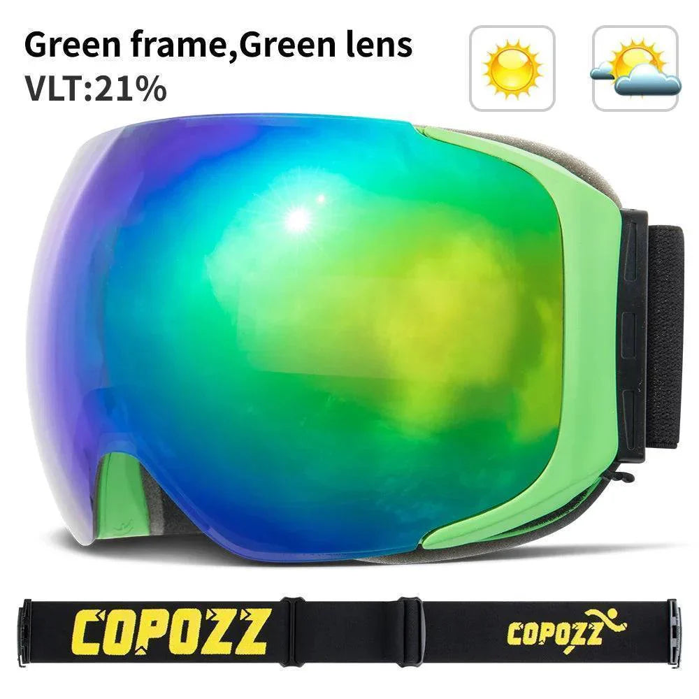 UV400 Protective Ski Goggles with Magnetic Quick-Change System