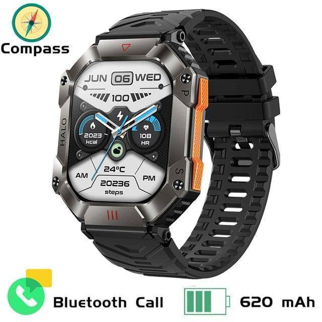 Durable Smartwatch with Extended Battery and Activity Monitoring