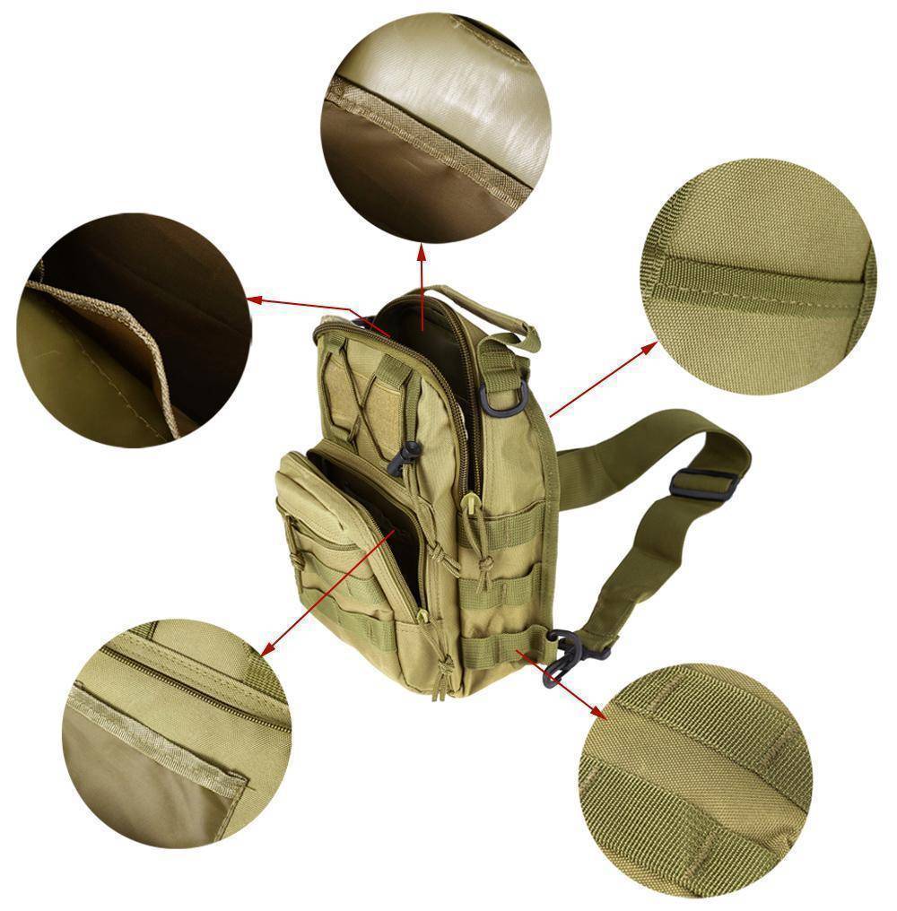 Tactical Sling Backpack for Military Survival Gear