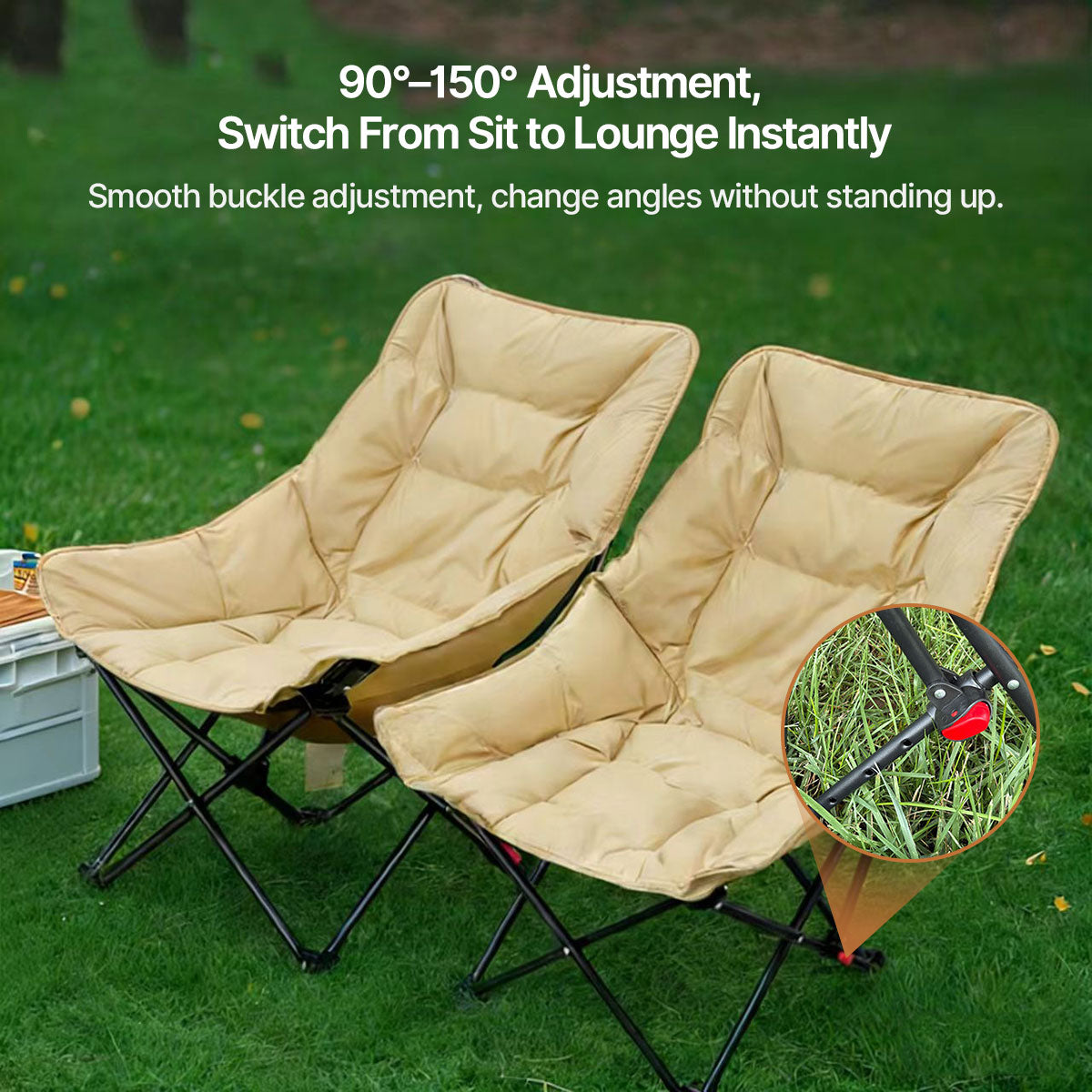 Adjustable Leg Rest Moon Chair for Relaxation and Comfort